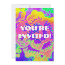Neon Fantasy custom invitations