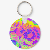 Neon Fantasy Keychain by jan4insight Neon Fantasy Keychain