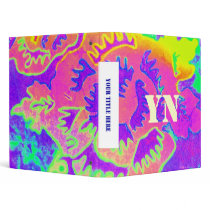 Neon Fantasy monogram binders
