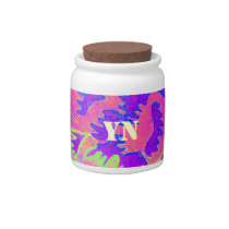 Neon Fantasy monogram candy jars