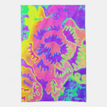 Neon Fantasy monogram kitchen towels