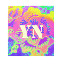 Neon Fantasy monogram notepads