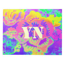 Neon Fantasy monogram notepads