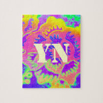 Neon Fantasy monogram puzzles