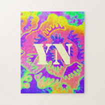 Neon Fantasy monogram puzzles