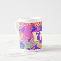 Neon Fantasy monogram mugs