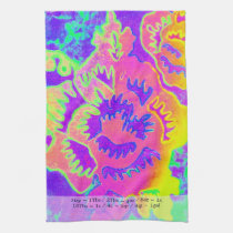 Neon Fantasy monogram kitchen towels