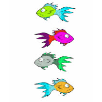 Neon fishies t-shirts