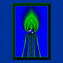 Neon Flame - Frame Printed Right On The Poster