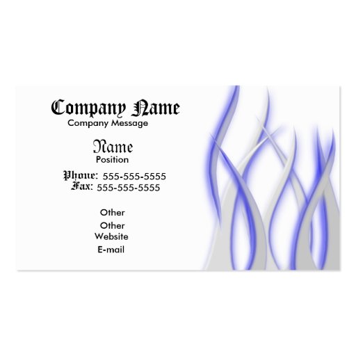 Neon Flames Business Card Templates (front side)