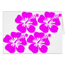 neon flower hibiscus cards