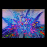 Neon Flowers Abstract posters