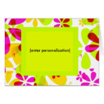 Neon Flowers Greeting Cards