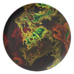 Neon Fractal 4 Plate