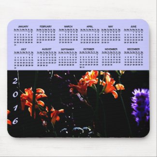 Neon Garden 2015 Calendar Mouse Pad