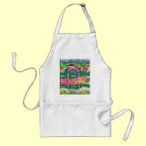 Neon Garden aprons by dndartstudio Neon Garden aprons