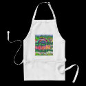 Neon Garden aprons by dndartstudio Neon Garden aprons