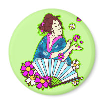 NEON geisha magnet