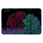 Neon Glow: Devils Tower with Glowing Edges Vinyl Magnet Neon Glow: Devils Tower with Glowing Edges Vinyl Magnet