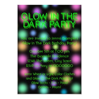 Neon Glow In The Dark Birthday Party