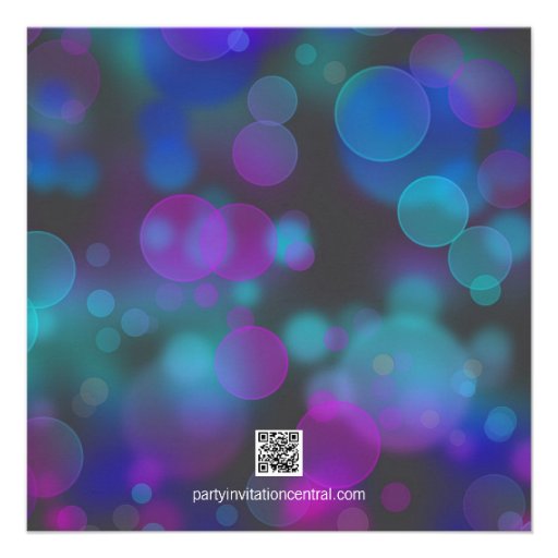 Neon Glow In The Dark Birthday Party Invitations