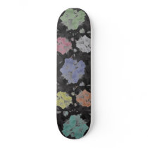 Neon Glow Wild Rose Skateboard