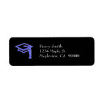 Neon Grad Cap Blue Return Address Label Neon Grad Cap Blue Return Address Label