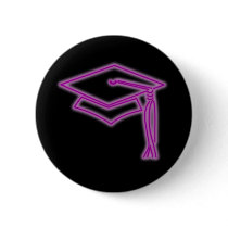 Neon Grad Cap Purple Button