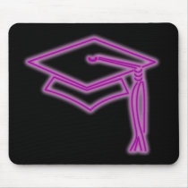 Neon Grad Cap Purple Mousepad