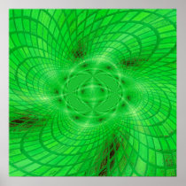 neon green abstraction poster