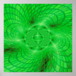 neon green abstraction poster