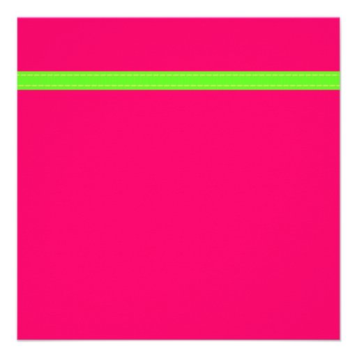 Neon Green and Pink Bridal Shower Invitation