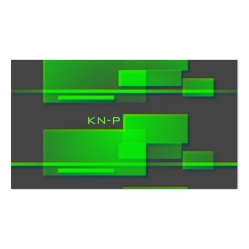 neon green BC Business Card (front side)
