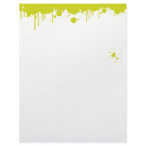 Neon Green Paint Splatters letterhead
