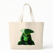 Neon Green Pirate with skully & patch bags by Studio16a Neon Green Pirate with skully & patch bags
