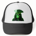 Neon Green Pirate with skully & patch hats