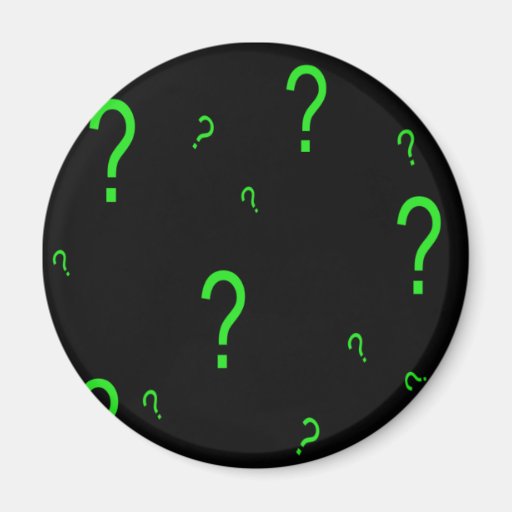 Neon Green Question Mark 2 Inch Round Zazzle