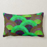 Neon Green Rainbow American MoJo Lumbar Pillow