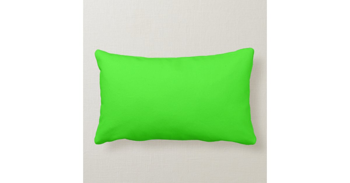 NEON GREEN (solid color) ~ Throw Pillows Zazzle