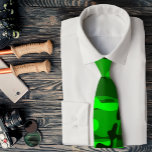 Neon Green to Dark Green Camouflage Necktie