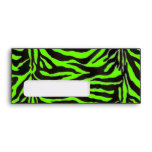 Neon Green Zebra Skin Texture Background Envelope