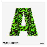 Neon Green Zebra Skin Texture Background Room Decals
