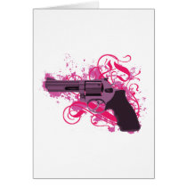 Neon Gun Greeting Card