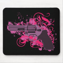 Neon Gun Mouse Pad