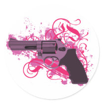 Neon Gun stickers by toxiferousdark Neon Gun stickers