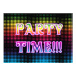 Neon Halftone Party Invitation