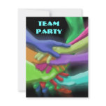 NEON HANDS STACKED GET-TOGETHER PARTY INVITATION