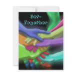 NEON HANDS STACKED GET-TOGETHER PARTY INVITATION