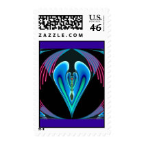 Neon Heart Postage postage by DoviGirl2008 Neon Heart Postage postage
