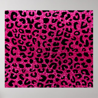 Neon hot pink cheetah print pattern